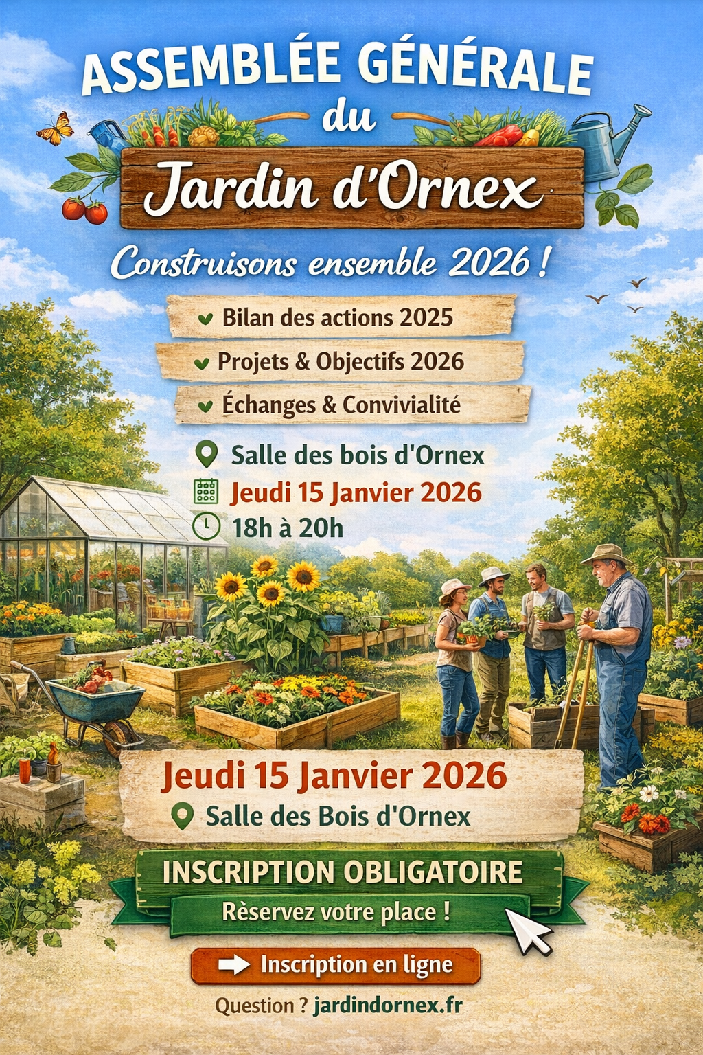 Assemblée Générale du Jardin d’Ornex – Construisons ensemble 2026